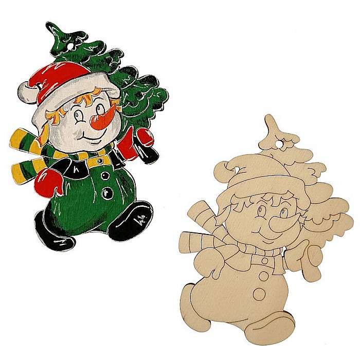 Spiridus,12 cm, figurina din lemn pentru pictat, decoratiune Craciun [2]