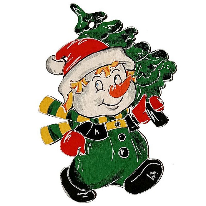 Spiridus,12 cm, figurina din lemn pentru pictat, decoratiune Craciun [3]