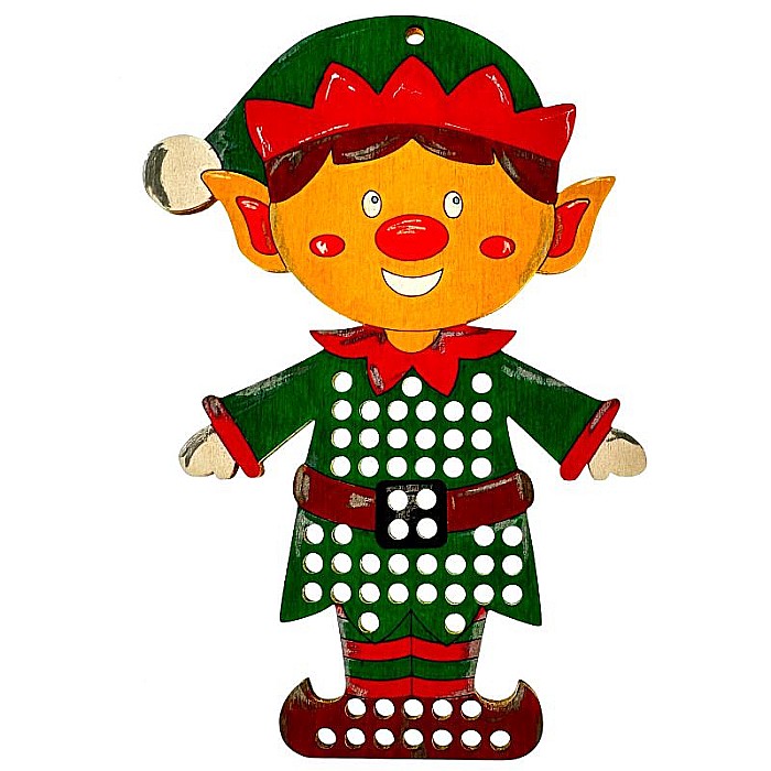Spiridus cu gauri pentru cusut, 12 cm, decoratiune craciun [2]