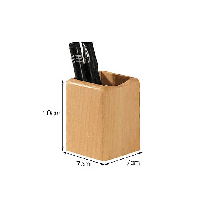 suport creioane lemn natural masiv fag 10 cm organizator birou [2]