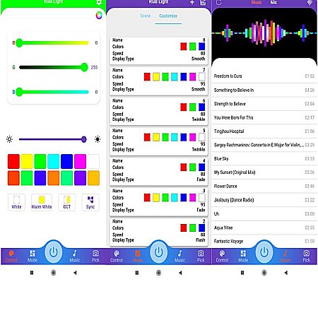 Baza led pentru acrilic, 16 culori, model TDL-CA, 8 leduri, Control aplicatie smart prin bluetooth [3]