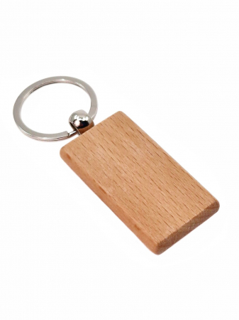 Articole Conexe - breloc lemn fag dreptunghi natural 5x3 cm personalizat