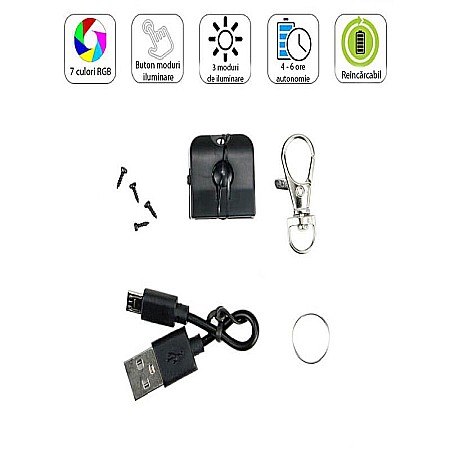 Baze Led si accesorii - Breloc iluminare Led RGB, pentru plexiglas