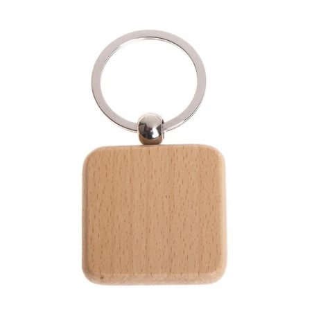 breloc lemn patrat personalizabil 4x4 cm cu inel metalic [1]