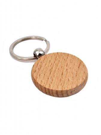 Articole Conexe - breloc lemn rotund fag personalizabil 4 cm