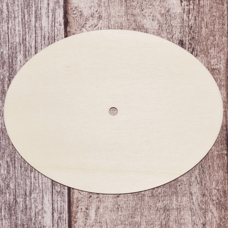 Cadrane ceas, cifre - Cadran ceas lemn oval cu orificiu central pentru mecanism, suport DIY personalizabil