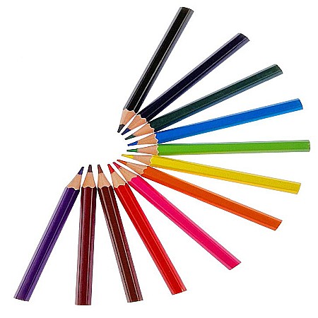 Creioane colorate hexagonale mici, 12 culori [3]