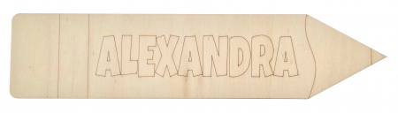 Creion personalizat nume lemn 30 cm decor scoala sau cadou unic [1]