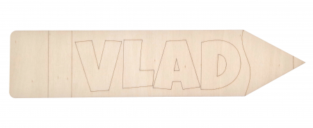 Creion personalizat nume lemn 30 cm decor scoala sau cadou unic [2]