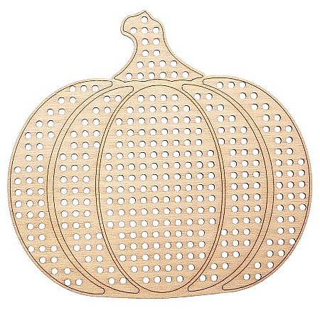 Halloween - dovleac lemn cusut manual cu gauri mari pentru decor handmade