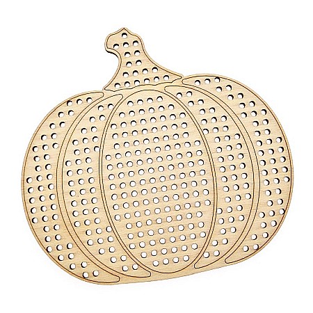 dovleac lemn cusut manual cu gauri mari pentru decor handmade [3]