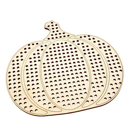 dovleac lemn cusut manual cu gauri mari pentru decor handmade [4]