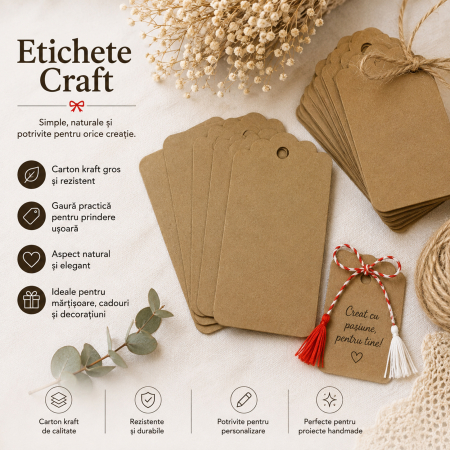 Etichete din carton Kraft reciclat pentru produse handmade [1]