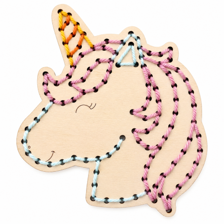 Figurina unicorn din lemn pentru broderie - activități creative [2]