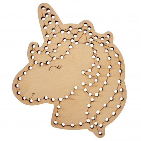 1 Iunie - Ziua Copilului - Figurina unicorn din lemn pentru broderie - activități creative