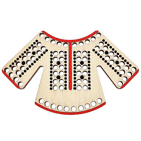 Figurina din lemn, model bluza cu gauri pentru cusut [1]