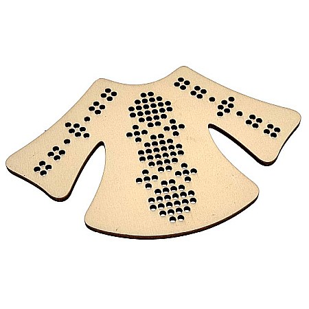 Figurina din lemn, model ie cu gauri pentru cusut, 15.6 cm [2]