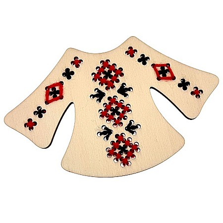 Figurina din lemn, model ie cu gauri pentru cusut, 15.6 cm [3]