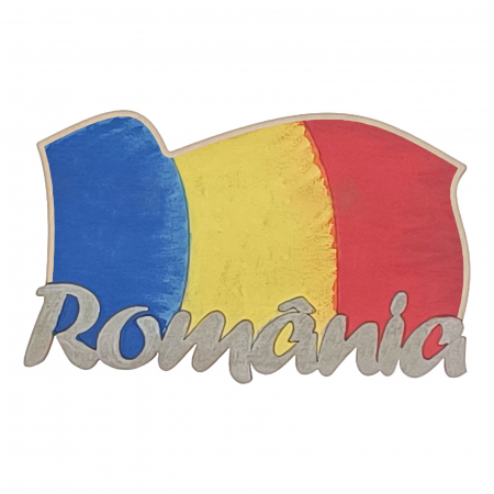 Decorațiune DIY steagul României din lemn pentru pictat [1]