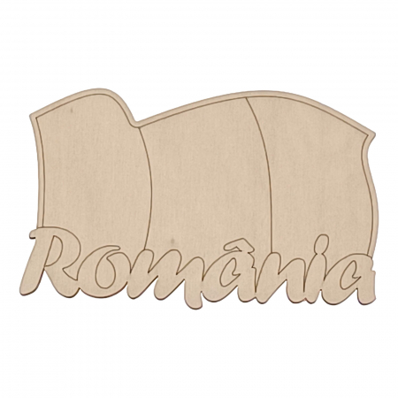 Sarbatori - Decorațiune DIY steagul României din lemn pentru pictat