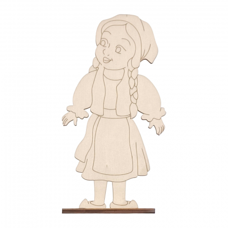 Set DIY figurine copii în port popular românesc pentru pictat [4]