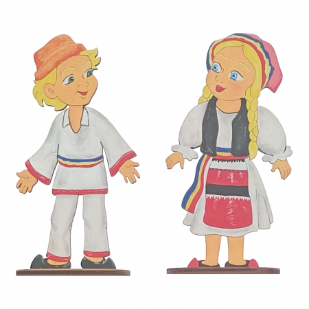 Set DIY figurine copii în port popular românesc pentru pictat [1]