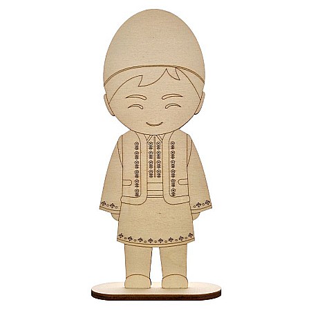 Forme pentru pictat - Figurine de pictat, cu port popular, din lemn