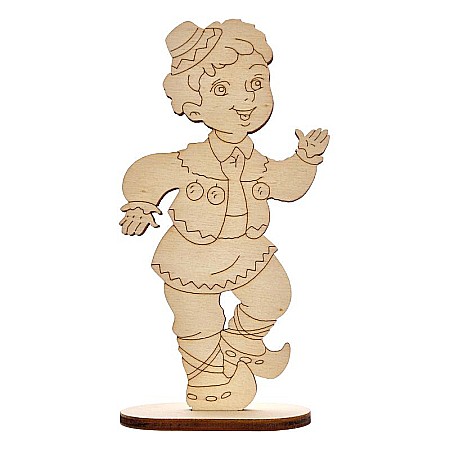 Forme pentru pictat - Figurine romanas si romancuta pentru pictat, imbracate in port popular, din lemn