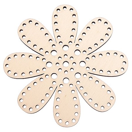 Forme pentru cusut - Floare din lemn, cu gauri pentru cusut - CUS003