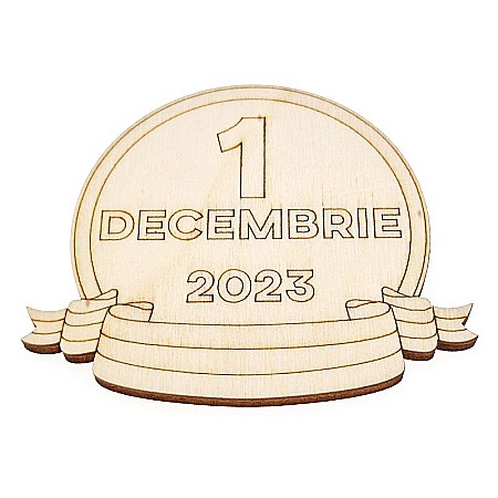 forma lemn 1 decembrie – medalion rotund cu panglică tricolor, baza de pictat [2]