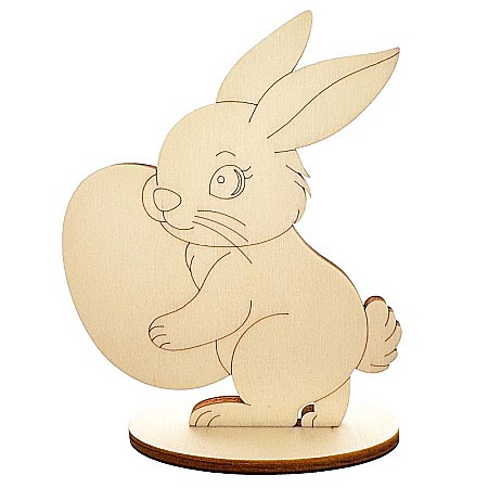 Forme pentru pictat - Iepuras cu Ou, din lemn, 12 cm