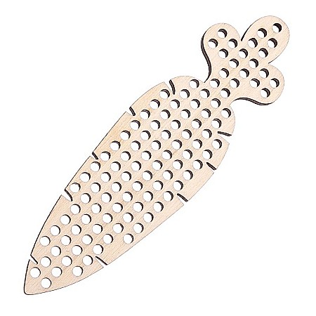 Forme pentru cusut - Morcov din lemn, cu gauri pentru cusut - CUS001
