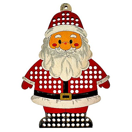Mos Craciun cu gauri pentru cusut, 12 cm, decoratiune brad [1]
