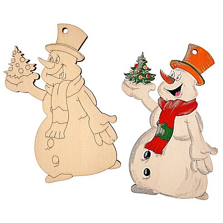 Om de zapada cu bradut, figurina din lemn, 12 cm, decoratiune brad [1]