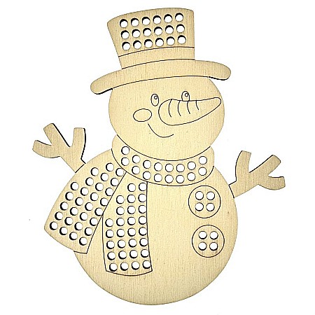 Sarbatori - Om de zapada cu gauri pentru cusut, 12 cm, decoratiune craciun