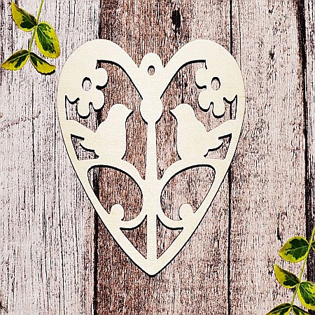 Articole DIY - Ornament inima pasarele - OD003