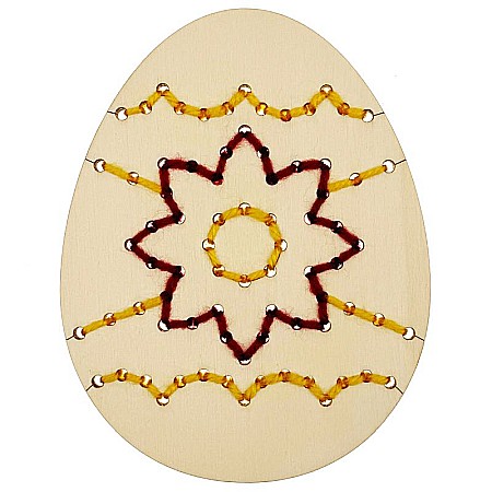 Ou pentru cusut, model floare, din lemn, 12 cm [1]