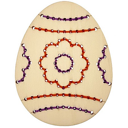 Ou pentru cusut, model floare, din lemn, 12 cm [3]