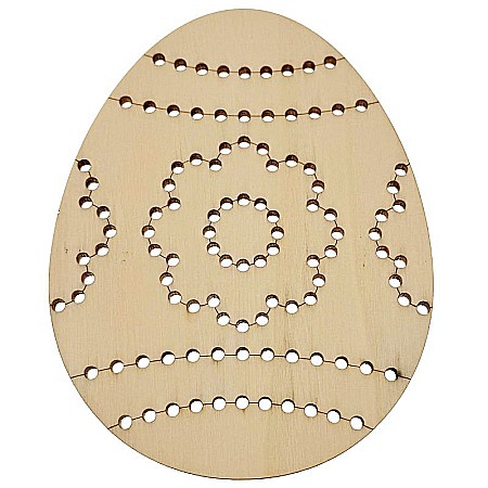 Ou pentru cusut, model floare, din lemn, 12 cm [2]