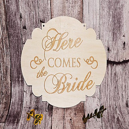 Evenimente - Placuta "Here comes the bride"
