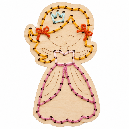 Figurina prințesă din lemn pentru cusut - Activități DIY pentru copii [2]