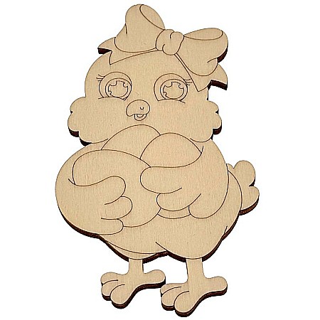 Puisor cu oua, figurina din lemn pentru pictat, 8 cm x 14 cm [1]