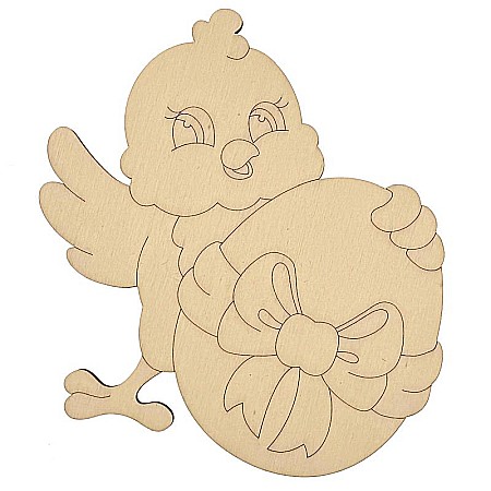 Forme pentru pictat - Puisorul "Gălbenel", figurina din lemn pentru pictat, din lemn, 14 cm