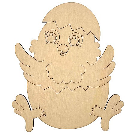 Forme pentru pictat - Puisorul "Piu-Piu", figurina din lemn pentru pictat, 11 x 13 cm