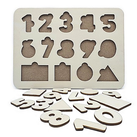 Jucarii educative - Puzzle cifre si forme geometrice - PZ007