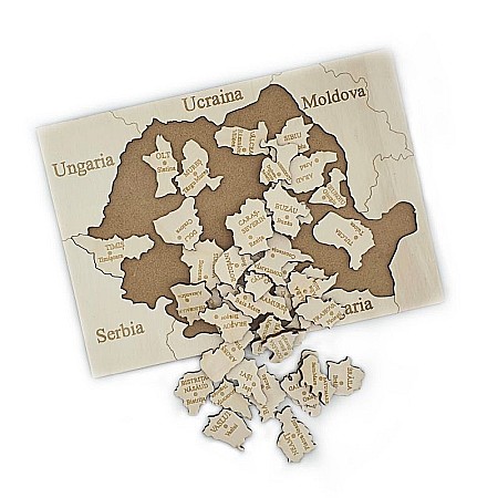 Jucarii educative - Puzzle Harta Romaniei - PZ001 - PZ002