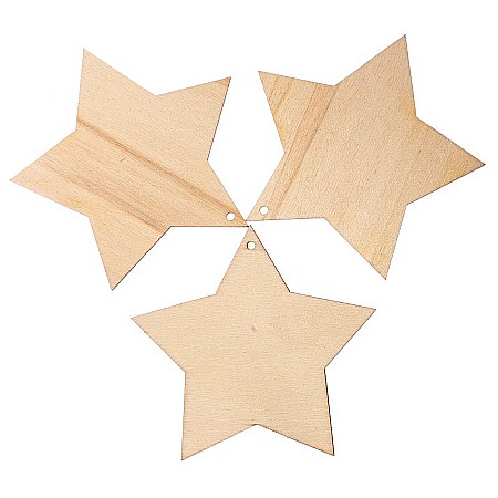 Craciun - Set 3 figurine stelute, lemn