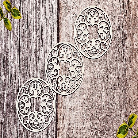 Ornamente si scrapbooking - Set 3 ornamente cerc - OS005