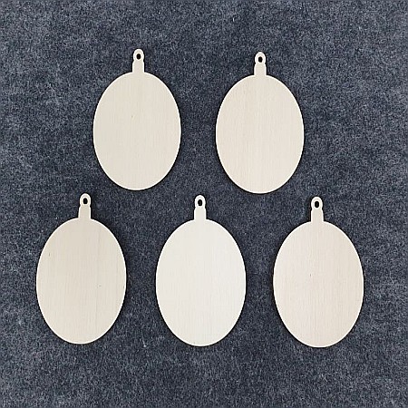 Set 5 globuri rotunde, lemn, diametru 8 cm [1]