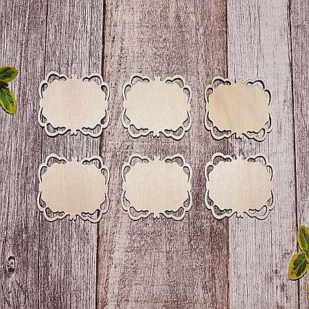 Articole DIY - Set 6 placute pirogravura - PP053 - PP055